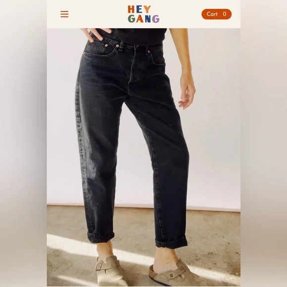 Hey Gang Loose Crop, Black, 24